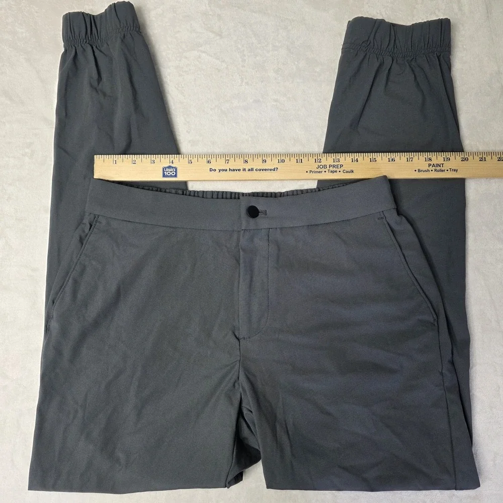Van Heusen Mens 34x32 Performance‎ SLIM FIT Stretch Gray Pants Zipper Pockets